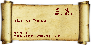Stanga Megyer névjegykártya